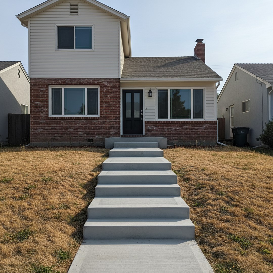 Concrete Sidewalks completed by Omega Concrete in Milpitas, CA