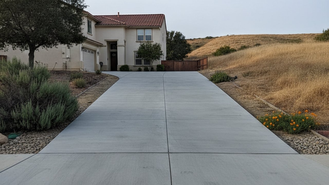 Concrete Driveways completed by Omega Concrete in Campbell, CA