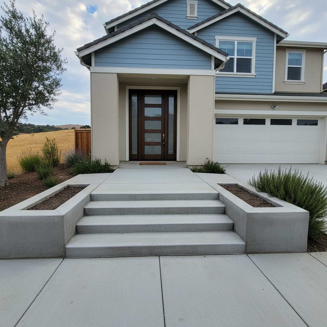 Concrete Sidewalks completed by Omega Concrete in Santa Clara, CA